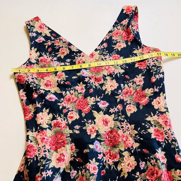 Boston Proper Linen Floral Sleeveless Sheath Dress Size 4 Multicolored - Picture 4 of 7